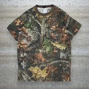Vintage 90s Advantage Shirt Mens L Hunting Camo Cotton Short Sleeve Woodland